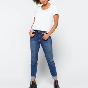Kut From The Kloth High Rise Ankle Straight Jeans - Size 10 - Medium Blue